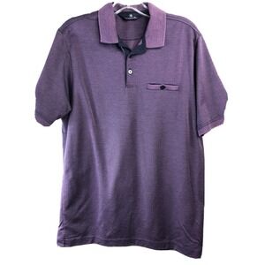 HART SCHAFFNER MARX Mens M Polo Shirt Purple Blue